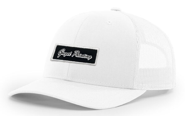 Trucker Snapback Gugel Painting Logo Hat (White)